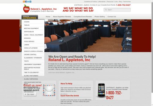 appleton-party-company.com capture - 2025-10-08 12:36:17