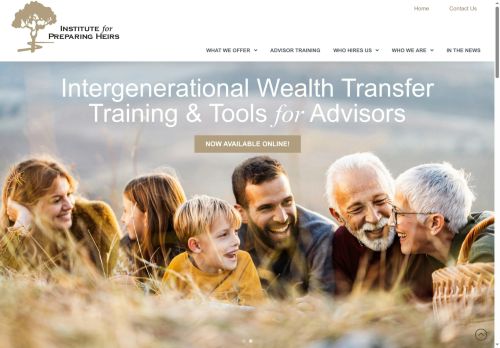 instituteforpreparingheirs.com capture - 2025-10-08 18:03:09