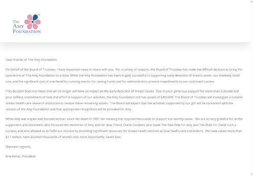 theamyfoundation.com capture - 2025-10-09 17:42:02