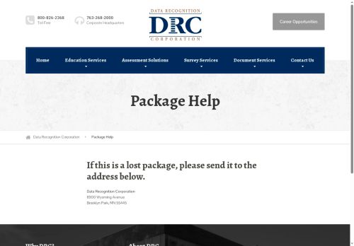 drcpackagehelp.com capture - 2025-10-09 21:22:56