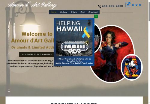 amourdartgallery.com capture - 2025-10-09 23:38:26