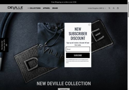 devilleapparel.co.uk capture - 2025-10-12 18:25:38