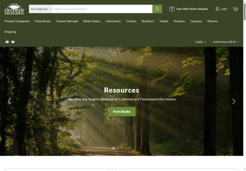 colemanpopupparts.website capture - 2025-10-13 09:04:03