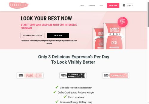 skinnyexpresso.co.uk capture - 2025-10-13 19:49:00