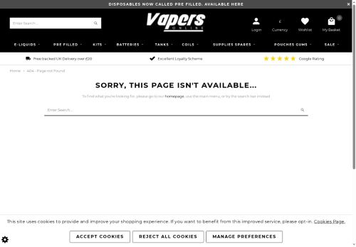 vapersown.co.uk capture - 2025-10-14 04:25:59