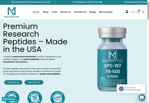 NURA Peptides capture - 2025-10-15 11:11:54