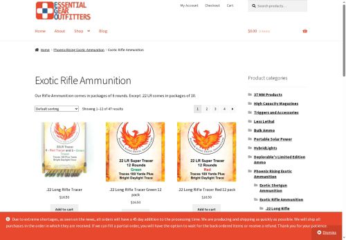 exoticrifleammo.com capture - 2025-10-15 21:35:22