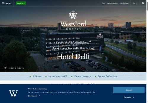 westcordhoteldelft.com capture - 2025-10-16 12:18:38