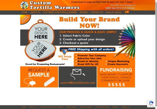 customtortillawarmer.com capture - 2025-10-17 19:49:17