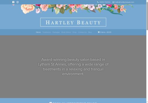 hartleybeauty.com capture - 2025-10-17 20:16:58
