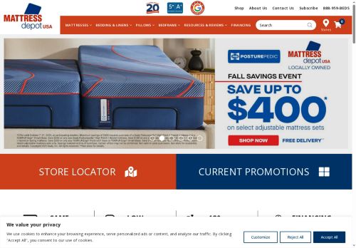 mattresdepotusa.com capture - 2025-10-17 21:51:50
