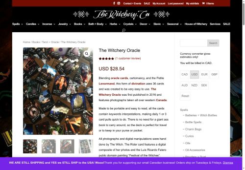 thewitcheryoracle.com capture - 2025-10-20 09:06:56