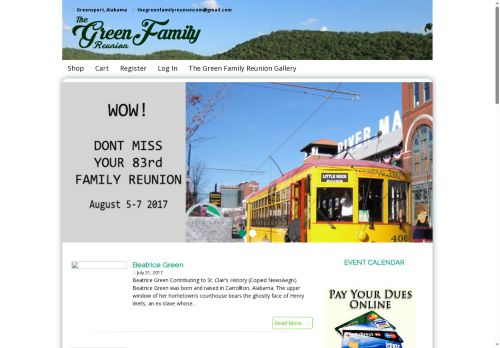 georgegreenfamilyreunion.com capture - 2025-10-20 11:39:45