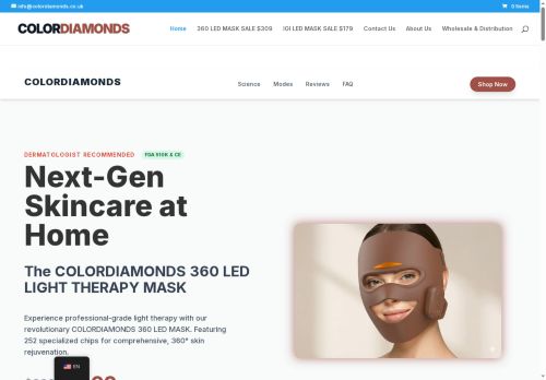 COLORDIAMONDS LED Red Light Therapy Face Mask capture - 2025-12-10 17:42:06