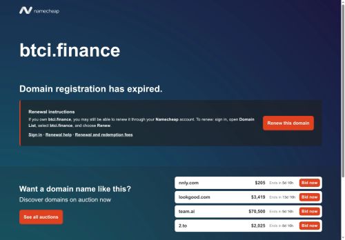 BTCI Finance capture - 2026-08-01 18:30:47