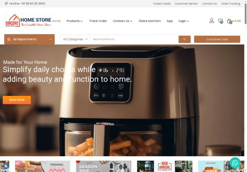Sincere Home Store capture - 2026-08-04 14:14:31