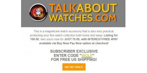 Talk About Watches coupon code