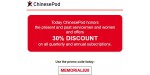 Chinese Pod discount code