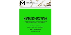 The M Jewelers coupon code
