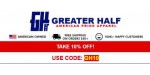 Greater Half discount code