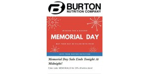 Burton Nutrition coupon code