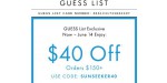 Guess Canada discount code