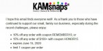 Kam Snaps coupon code