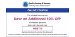 Quality Sewing & Vacuum coupon code