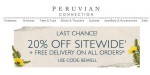 Peruvian Connection UK coupon code