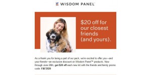 Wisdom Panel coupon code