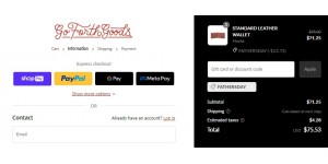 Go Forth Goods coupon code