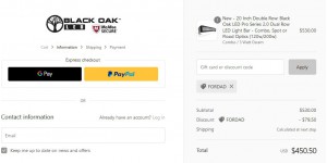 Black Oak Led coupon code
