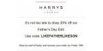 Harrys of London discount code
