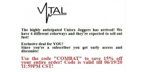 Vital Apparel coupon code