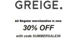 Greige. discount code