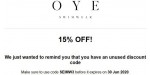 OYE Swimwear discount code