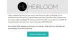 Heirloom discount code