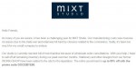 Mixt Studio discount code