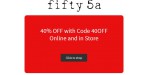 Fifty 5a discount code