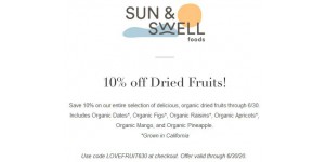 Sun & Swell Foods coupon code