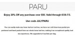 Paru Tea Bar discount code