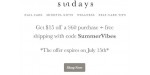 Sundays discount code