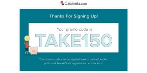 Cabinets coupon code