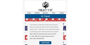 Frost NYC coupon code