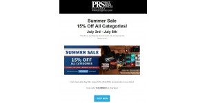 PRS Guitars coupon code