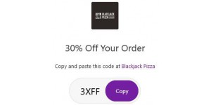 Blackjack Pizza coupon code