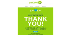 Binding 101 coupon code