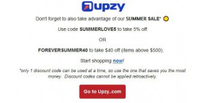Upzy coupon code