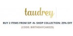 Taudrey discount code