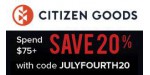 Citizen Goods discount code